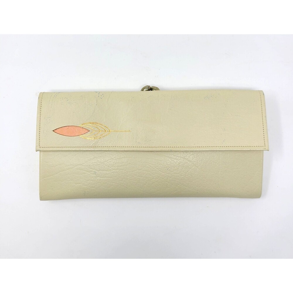 Vintage Princess Gardner Buffalo Calf Leather Wallet kiss lock coins